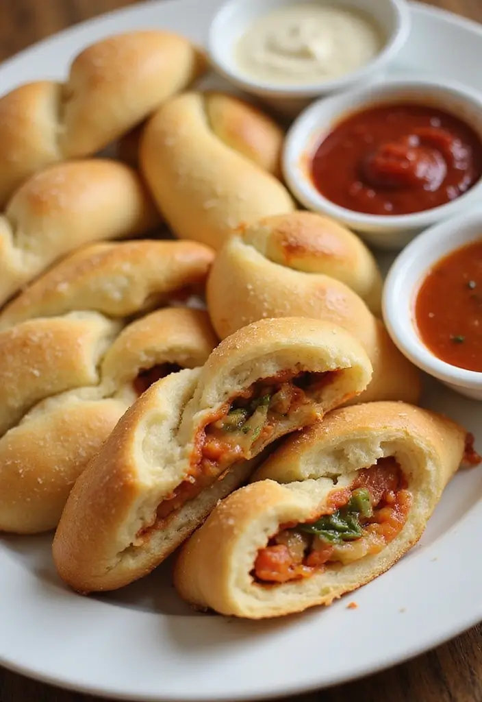 25 Appetizer Recipes with Pizza Dough That Everyone Will Love - 14. Stuffed Pizza Dough Baguettes