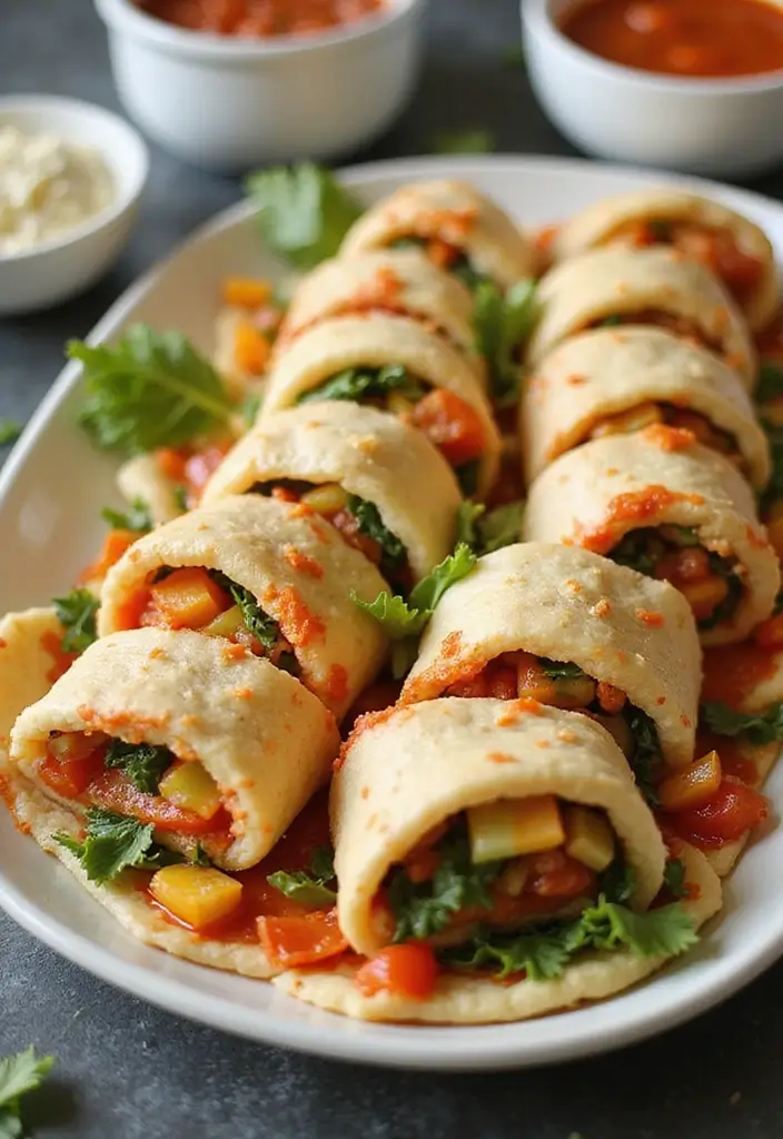 25 Appetizer Recipes with Pizza Dough That Everyone Will Love - 16. Pizza Dough Sushi Rolls