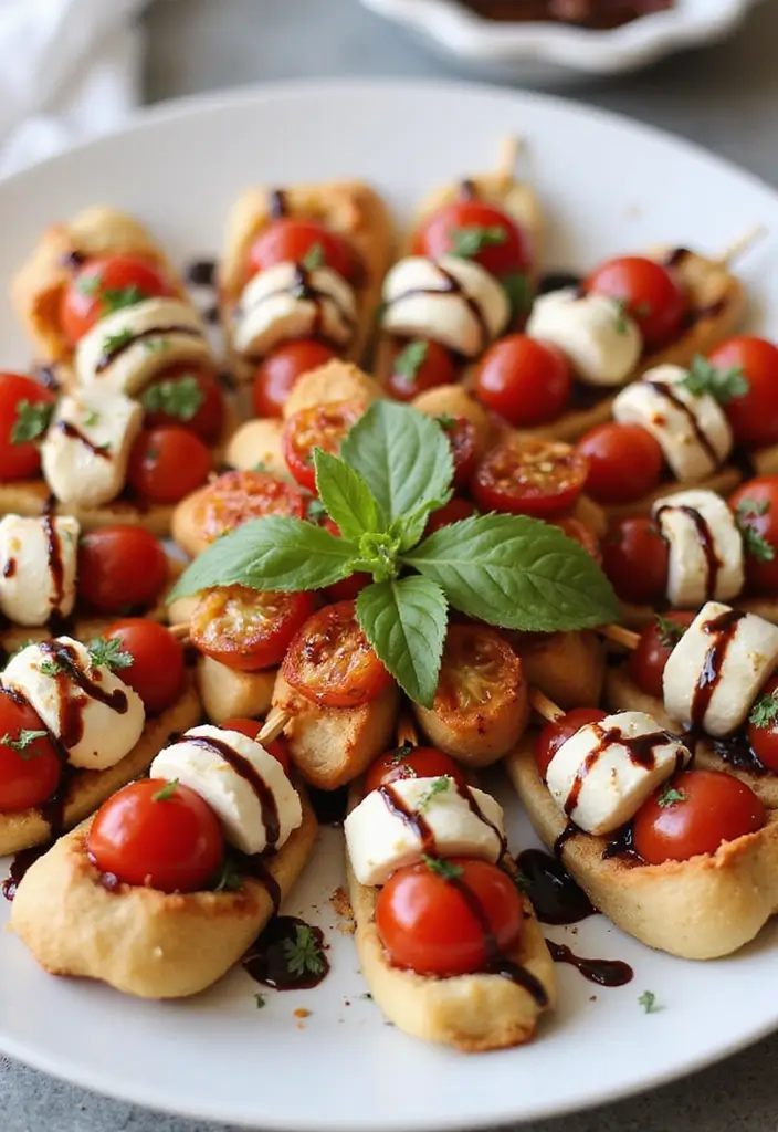25 Appetizer Recipes with Pizza Dough That Everyone Will Love - 18. Pizza Dough Caprese Skewers