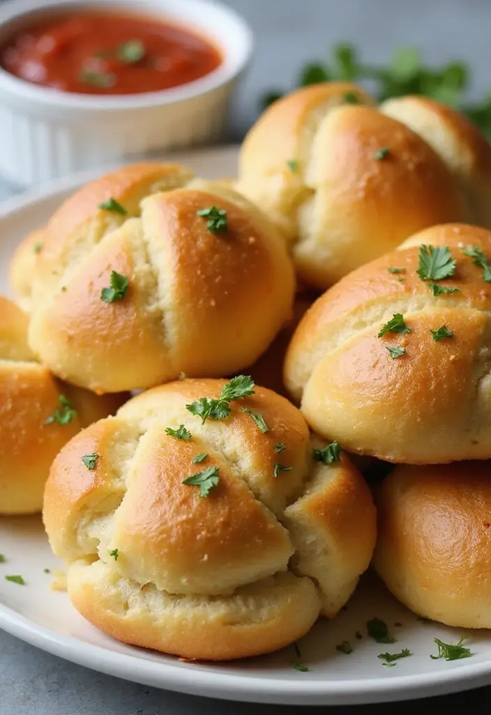 25 Appetizer Recipes with Pizza Dough That Everyone Will Love - 23. Pizza Dough Garlic Knots