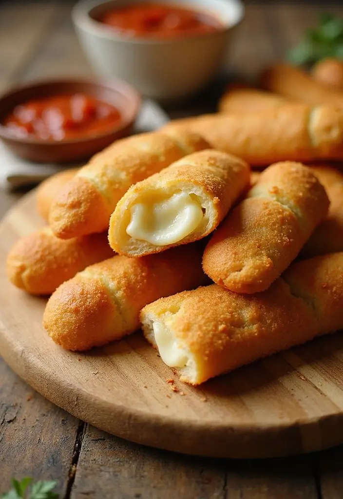 25 Appetizer Recipes with Pizza Dough That Everyone Will Love - 3. Pizza Dough Cheese Sticks
