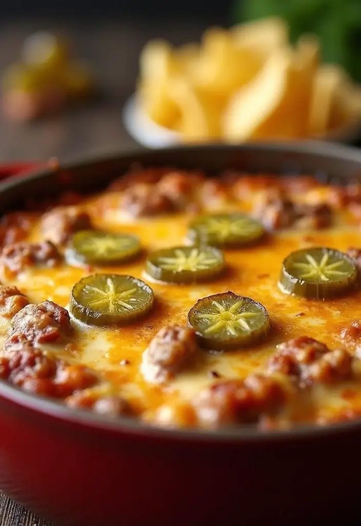 25 Creamy and Cheesy Crockpot Pizza Dip Recipes 83 25 Creamy and Cheesy Crockpot Pizza Dip Recipes - 13. Cheeseburger Pizza Dip