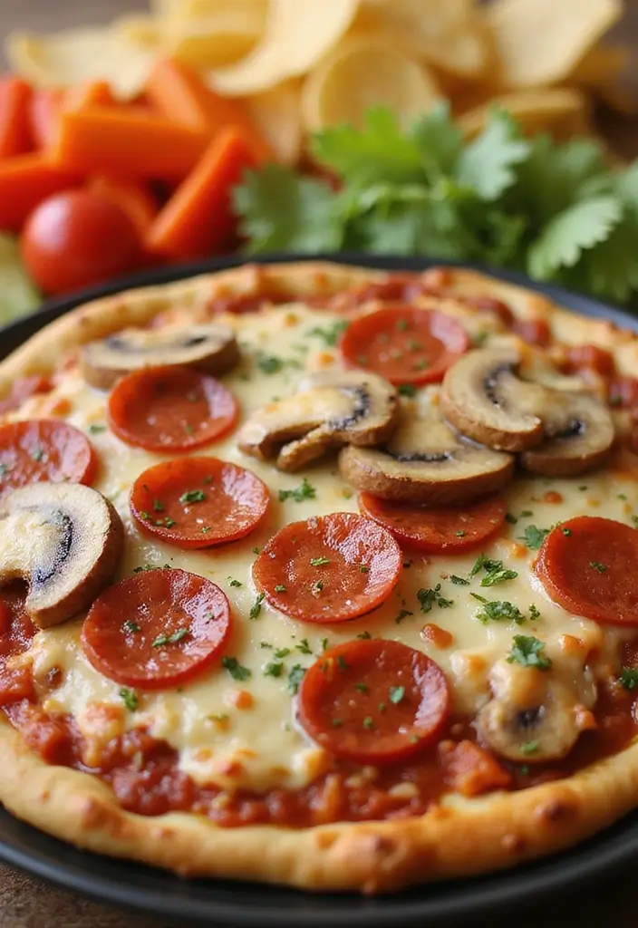25 Creamy and Cheesy Crockpot Pizza Dip Recipes 43 25 Creamy and Cheesy Crockpot Pizza Dip Recipes - 7. Pepperoni and Mushroom Pizza Dip