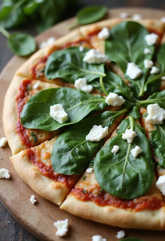 25 Easy Pizza Dinner Recipes for Busy Weeknights 36 25 Easy Pizza Dinner Recipes for Busy Weeknights - 6. Spinach and Feta Pizza