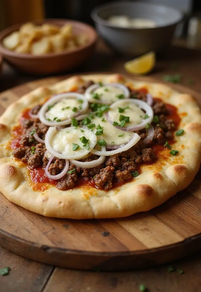 25 Garlic Naan Pizza Recipes for an Indian-Inspired Twist 58 25 Garlic Naan Pizza Recipes for an Indian-Inspired Twist - 10. Indian Spiced Beef Garlic Naan Pizza