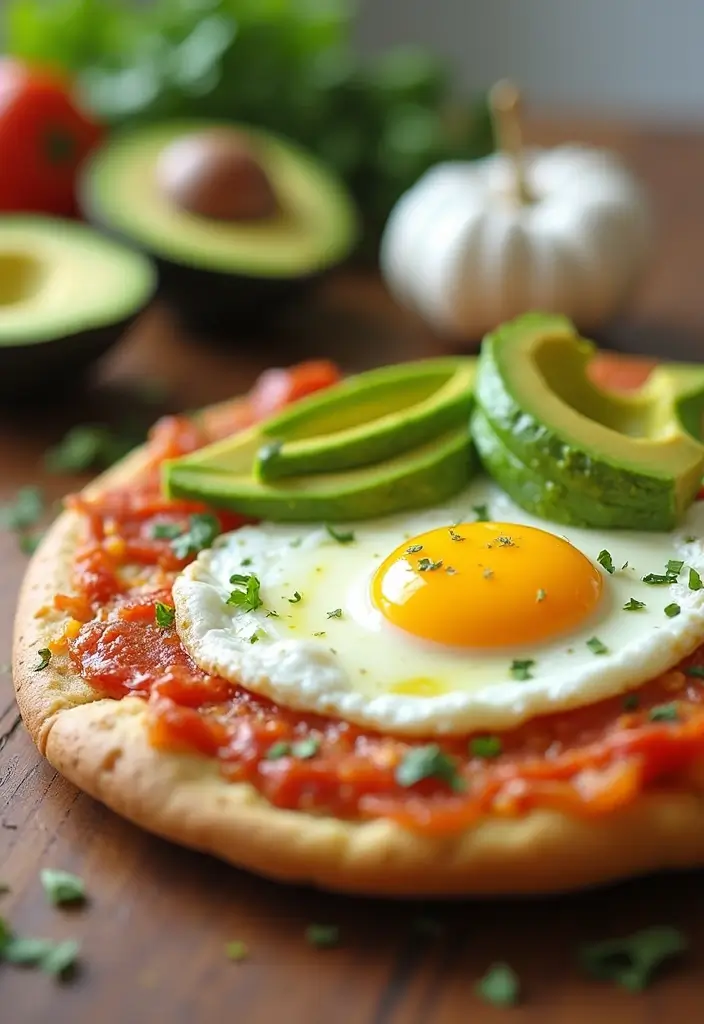 25 Garlic Naan Pizza Recipes for an Indian-Inspired Twist 121 25 Garlic Naan Pizza Recipes for an Indian-Inspired Twist - 19. Egg and Avocado Garlic Naan Pizza