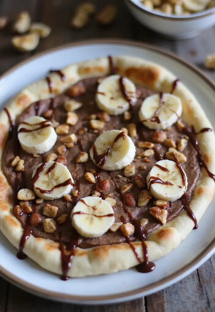 25 Garlic Naan Pizza Recipes for an Indian-Inspired Twist 147 25 Garlic Naan Pizza Recipes for an Indian-Inspired Twist - 23. Chocolate Hazelnut Garlic Naan Dessert Pizza