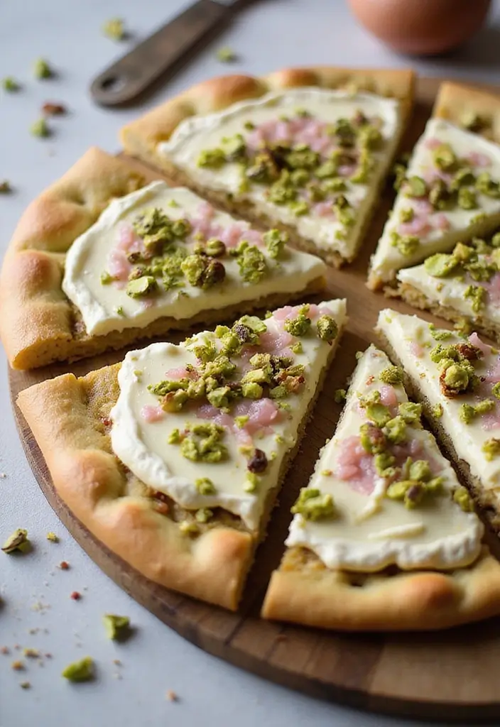 25 Garlic Naan Pizza Recipes for an Indian-Inspired Twist 161 25 Garlic Naan Pizza Recipes for an Indian-Inspired Twist - 25. Pistachio and Rose Water Garlic Naan Dessert Pizza
