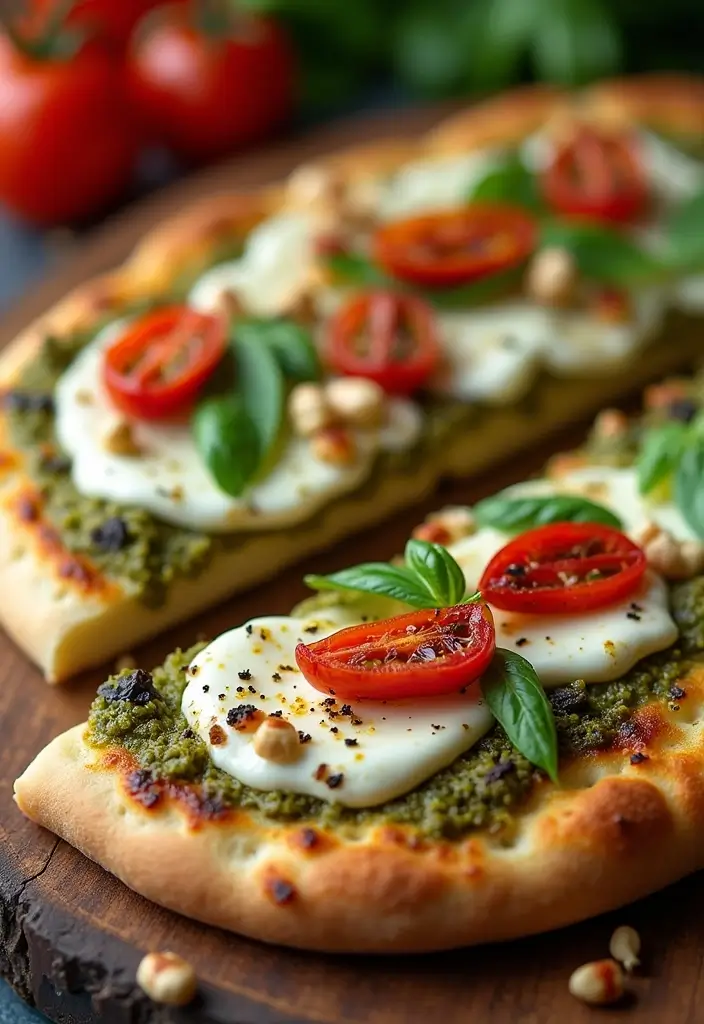 25 Garlic Naan Pizza Recipes for an Indian-Inspired Twist 34 25 Garlic Naan Pizza Recipes for an Indian-Inspired Twist - 6. Pesto and Goat Cheese Garlic Naan Pizza