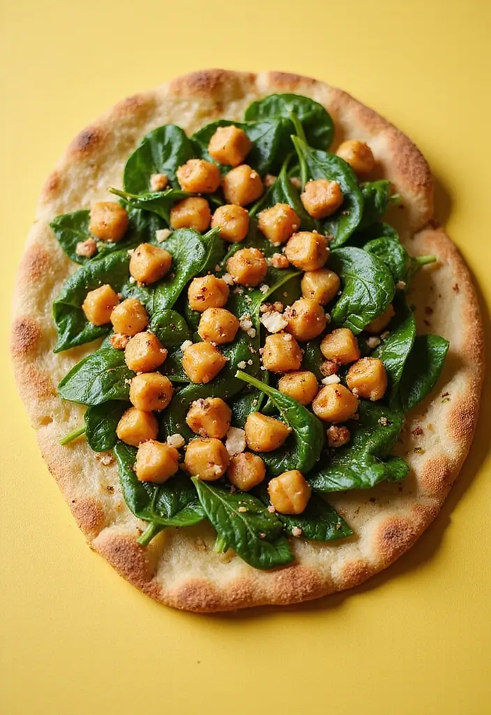 25 Garlic Naan Pizza Recipes for an Indian-Inspired Twist 41 25 Garlic Naan Pizza Recipes for an Indian-Inspired Twist - 7. Indian Spiced Chickpea Garlic Naan Pizza
