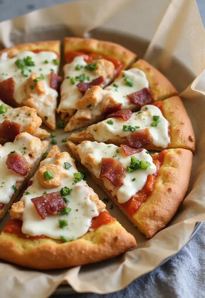 25 Keto Flatbread Pizza Recipes for Low Carb Lovers 143 25 Keto Flatbread Pizza Recipes for Low Carb Lovers - 23. Chicken Bacon Ranch Flatbread Pizza