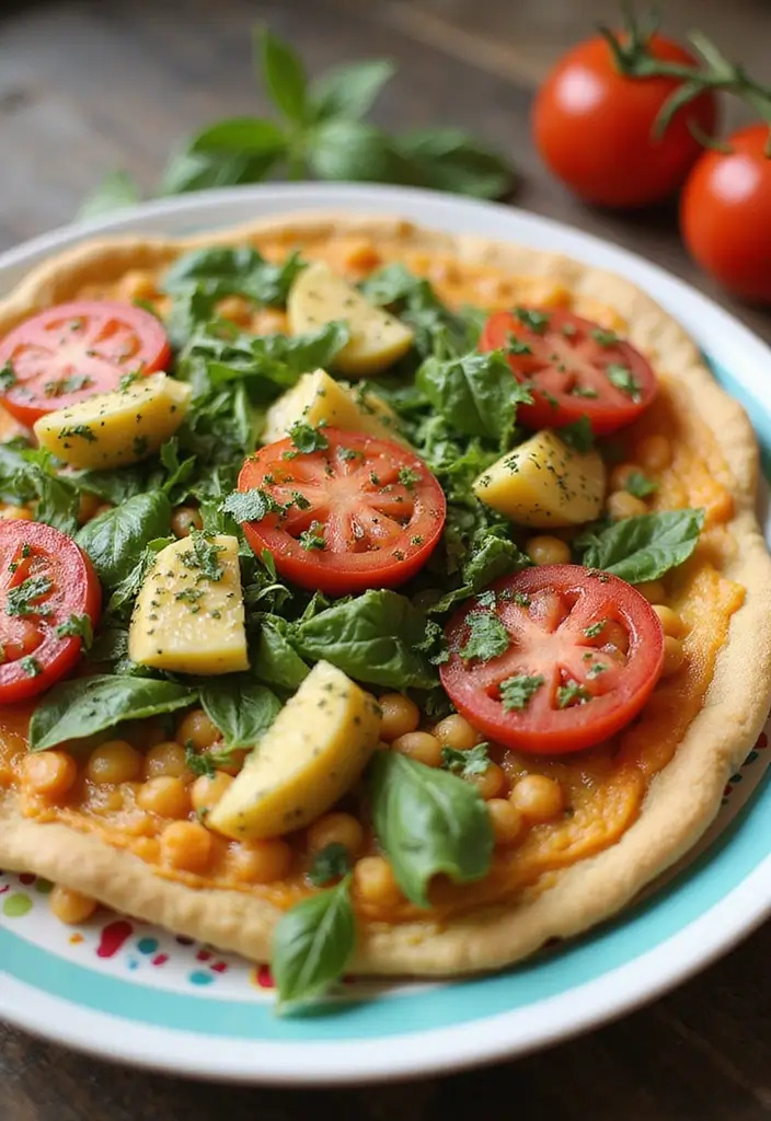 25 Keto Flatbread Pizza Recipes for Low Carb Lovers 157 25 Keto Flatbread Pizza Recipes for Low Carb Lovers - 25. Mediterranean Chickpea Flatbread Pizza