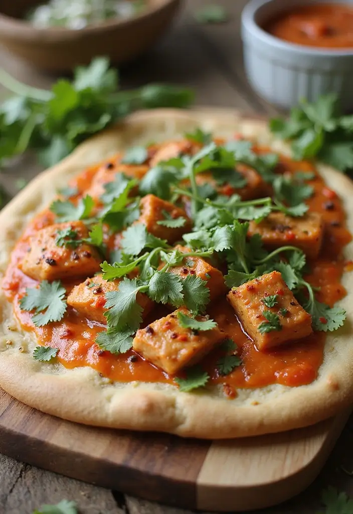 25 Naan Pizza Recipes for Quick Weeknight Meals 107 25 Naan Pizza Recipes for Quick Weeknight Meals - 17. Thai Chicken Naan Pizza