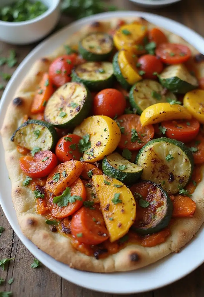 25 Naan Pizza Recipes for Quick Weeknight Meals 114 25 Naan Pizza Recipes for Quick Weeknight Meals - 18. Roasted Vegetable Naan Pizza
