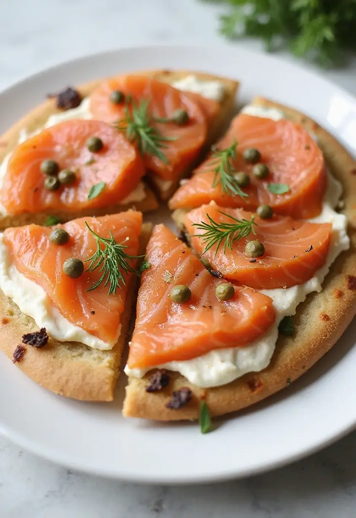 25 Naan Pizza Recipes for Quick Weeknight Meals 133 25 Naan Pizza Recipes for Quick Weeknight Meals - 21. Salmon and Cream Cheese Naan Pizza