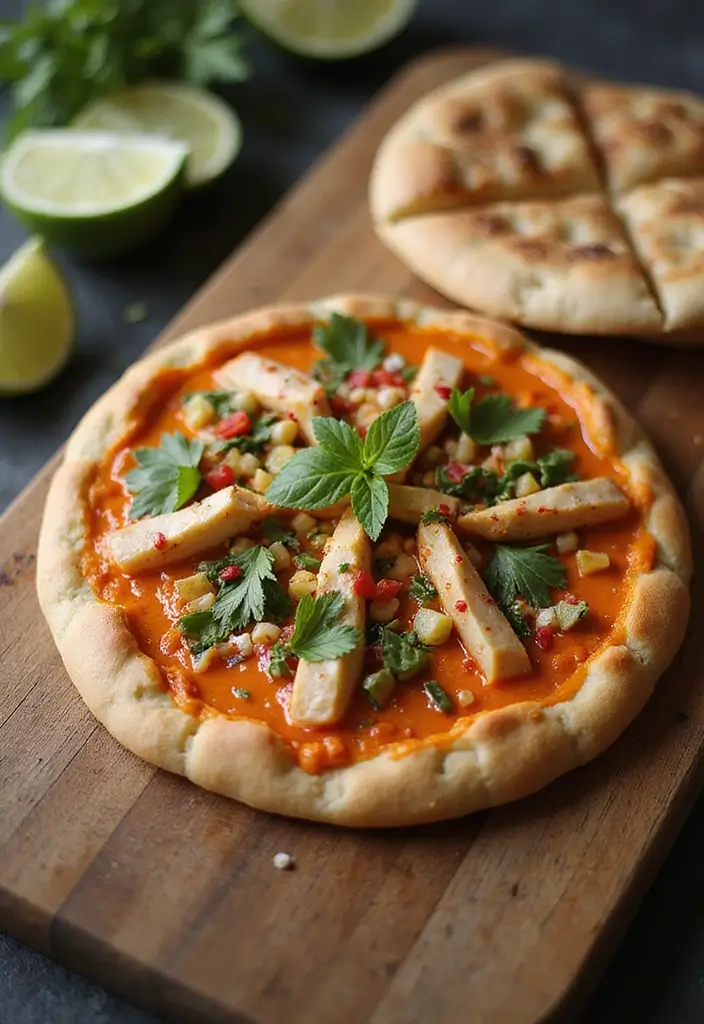 25 Naan Pizza Recipes for Quick Weeknight Meals 145 25 Naan Pizza Recipes for Quick Weeknight Meals - 23. Thai Red Curry Naan Pizza