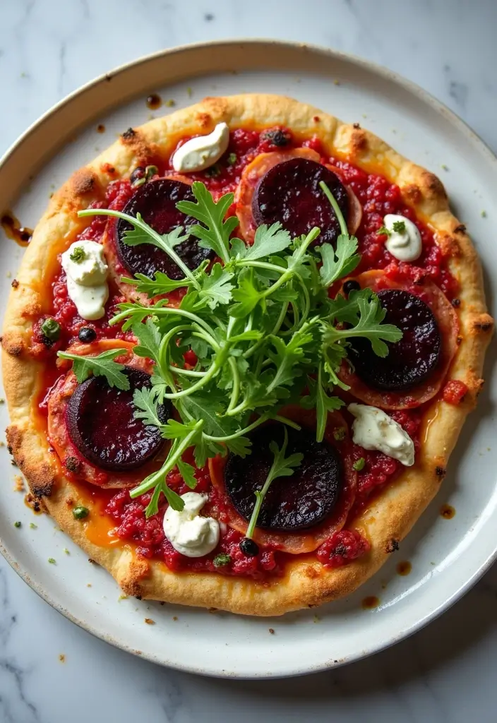 25 Ninja Pizza Oven Recipes for Fast and Crispy Perfection 102 25 Ninja Pizza Oven Recipes for Fast and Crispy Perfection - 16. Vegan Beetroot Pizza