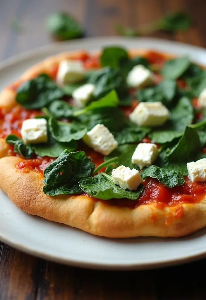 25 Ninja Pizza Oven Recipes for Fast and Crispy Perfection 123 25 Ninja Pizza Oven Recipes for Fast and Crispy Perfection - 19. Vegan Feta and Spinach Pizza