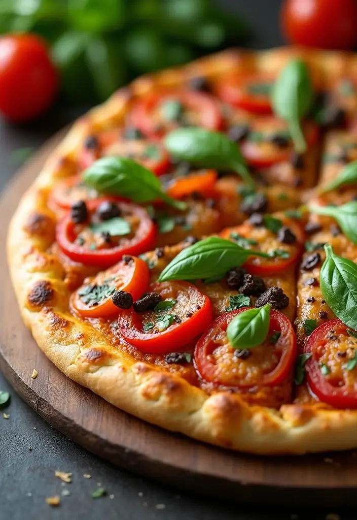 25 Ninja Pizza Oven Recipes for Fast and Crispy Perfection 137 25 Ninja Pizza Oven Recipes for Fast and Crispy Perfection - 21. Vegan Mediterranean Flatbread Pizza