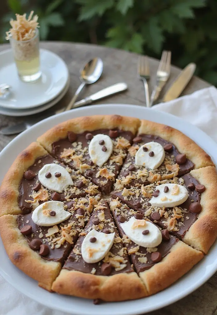 25 Outdoor Pizza Oven Dessert Recipes for Sweet Endings 97 25 Outdoor Pizza Oven Dessert Recipes for Sweet Endings 15. Almond Joy Dessert Pizza