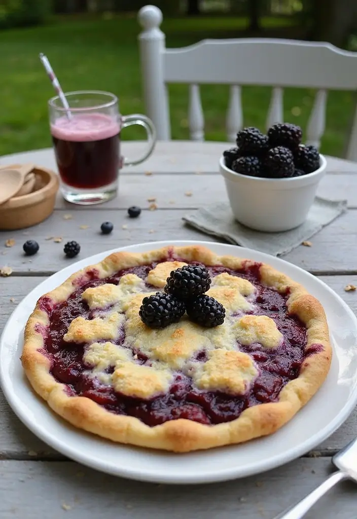 25 Outdoor Pizza Oven Dessert Recipes for Sweet Endings 145 25 Outdoor Pizza Oven Dessert Recipes for Sweet Endings 23. Blackberry Cobbler Dessert Pizza