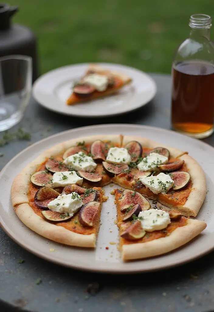 25 Outdoor Pizza Oven Dessert Recipes for Sweet Endings 152 25 Outdoor Pizza Oven Dessert Recipes for Sweet Endings 24. Fig and Goat Cheese Dessert Pizza