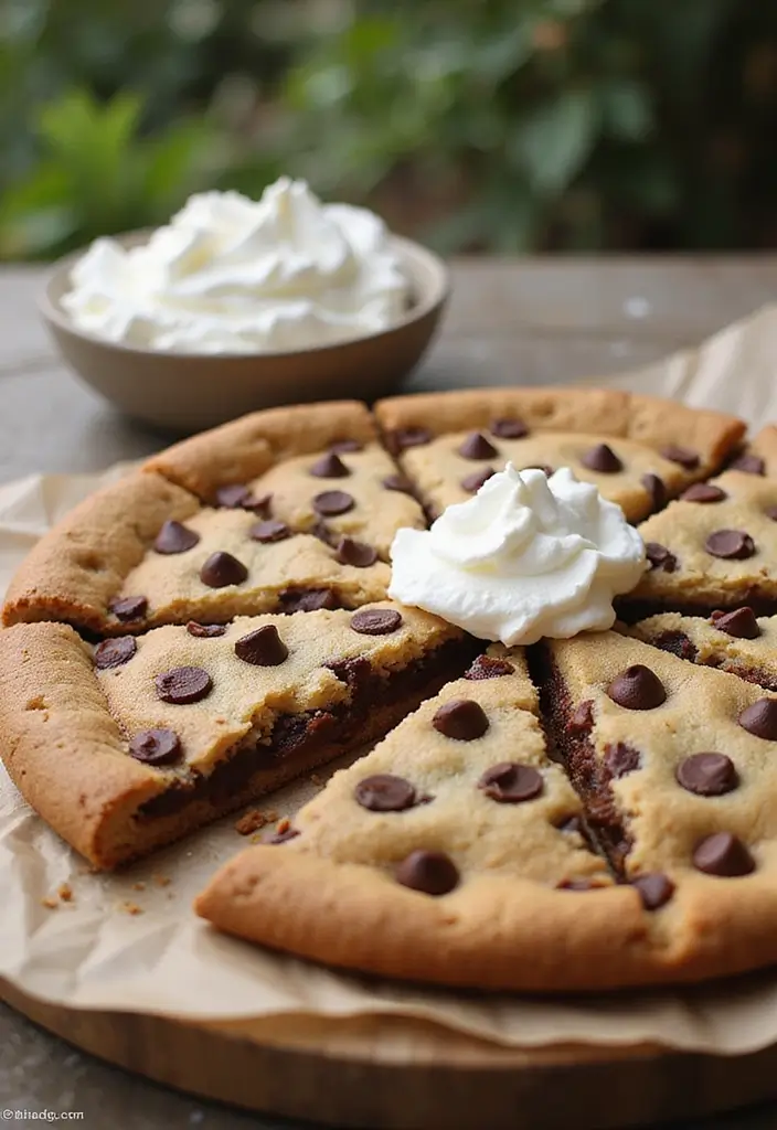 25 Outdoor Pizza Oven Dessert Recipes for Sweet Endings 29 25 Outdoor Pizza Oven Dessert Recipes for Sweet Endings 5. Chocolate Chip Cookie Pizza