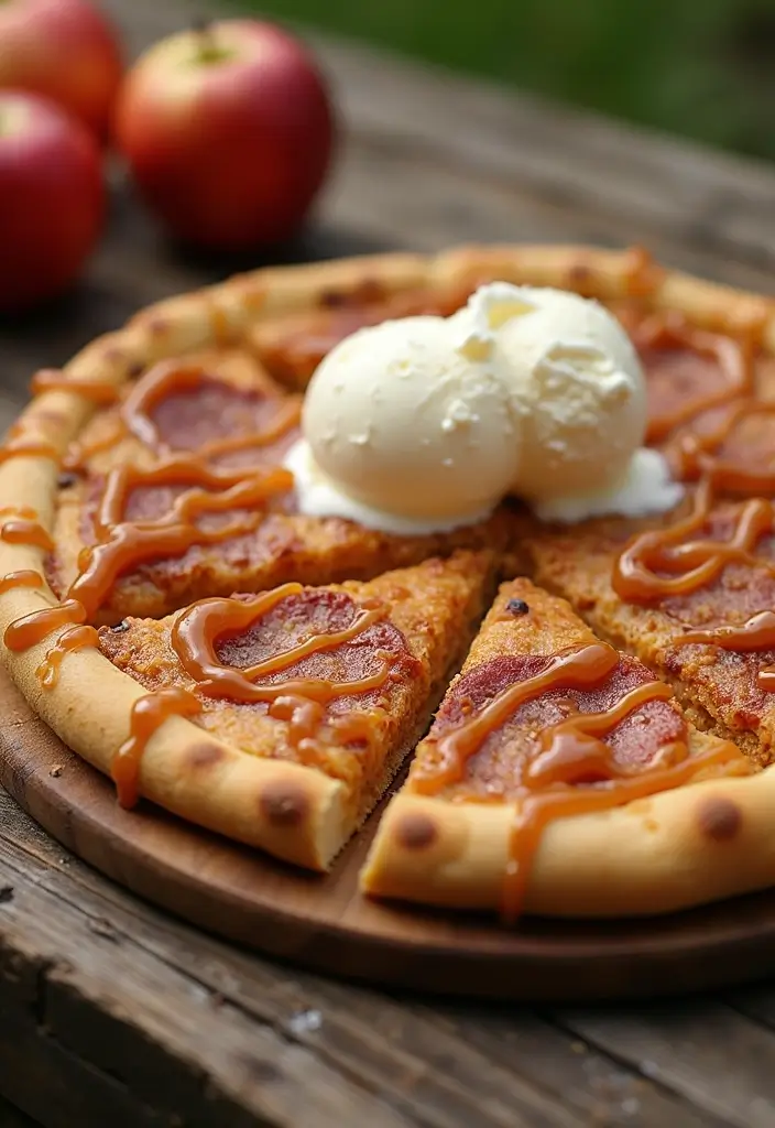 25 Outdoor Pizza Oven Dessert Recipes for Sweet Endings 50 25 Outdoor Pizza Oven Dessert Recipes for Sweet Endings 8. Apple Cinnamon Pizza with Caramel Drizzle