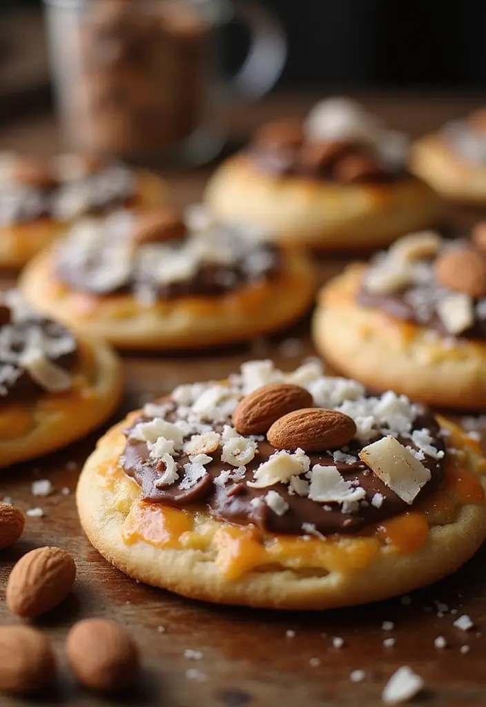 25 Pillsbury Mini Pizza Crust Recipes for Fun Party Snacks 121 25 Pillsbury Mini Pizza Crust Recipes for Fun Party Snacks - 19. Almond Joy Mini Pizzas
