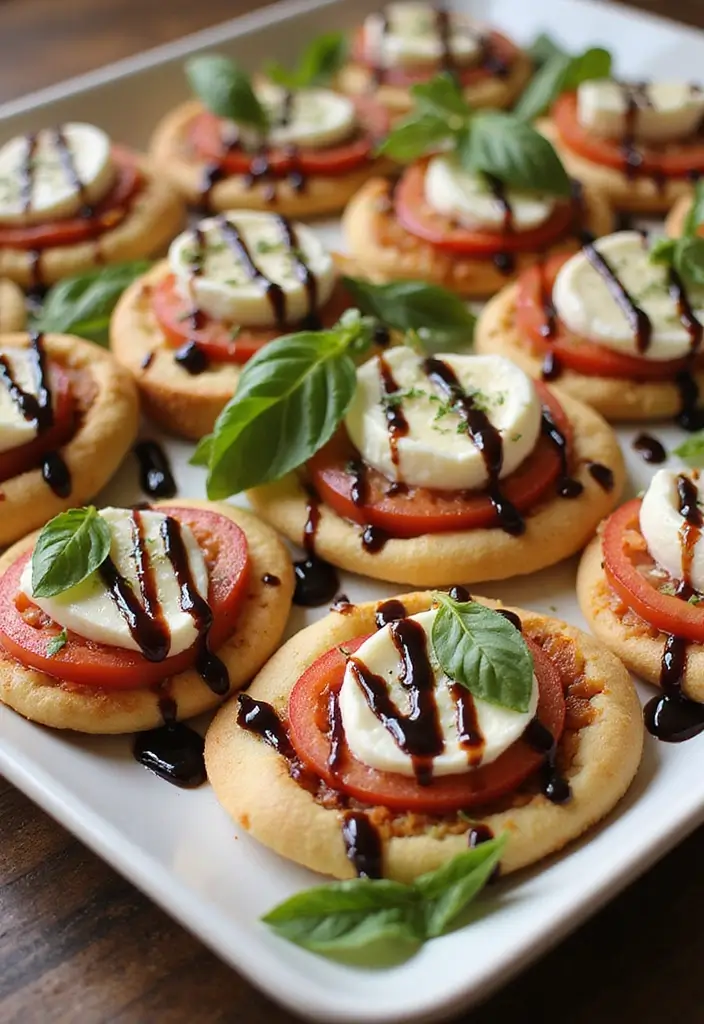 25 Pillsbury Mini Pizza Crust Recipes for Fun Party Snacks 55 25 Pillsbury Mini Pizza Crust Recipes for Fun Party Snacks - 9. Caprese Mini Pizzas