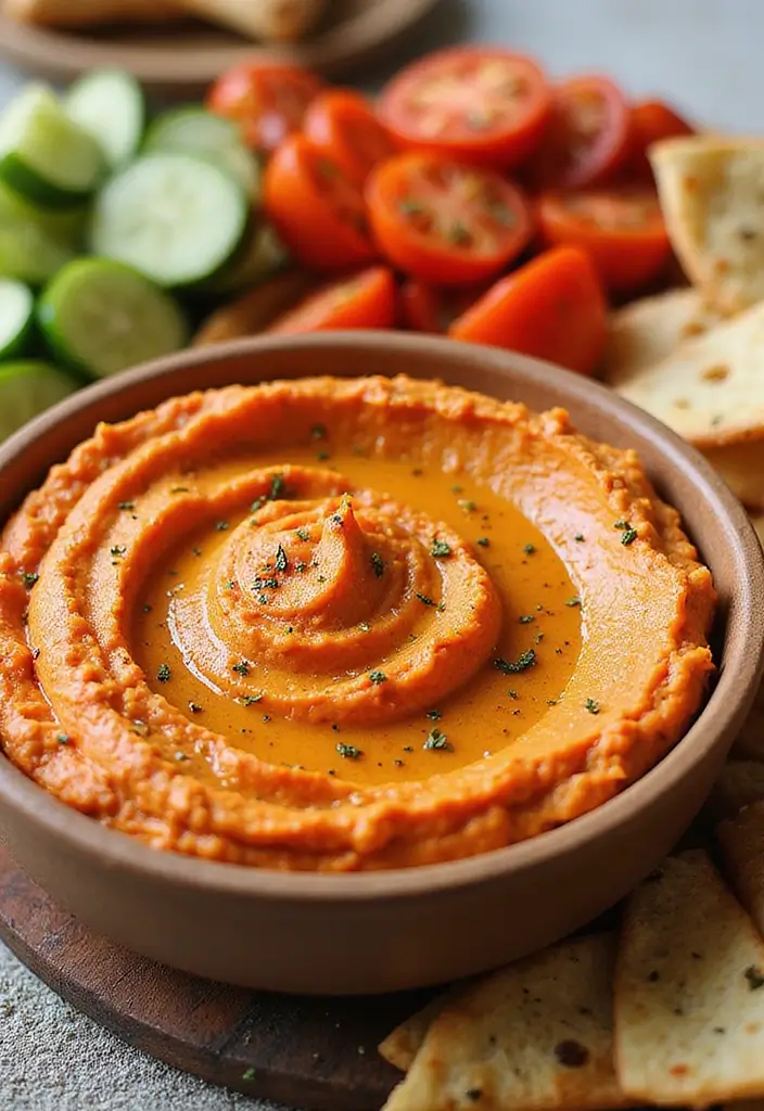 25 Pizza Dipping Sauce Recipes to Elevate Your Slice 39 25 Pizza Dipping Sauce Recipes to Elevate Your Slice - 7. Roasted Red Pepper Hummus