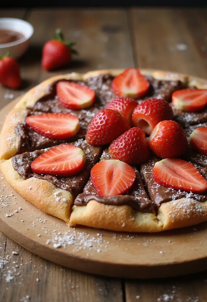 25 Pizza Dough Dessert Recipes That Are Surprisingly Good - 1. Nutella Stuffed Dessert Pizza
