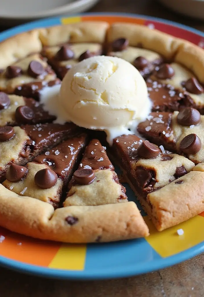 25 Pizza Dough Dessert Recipes That Are Surprisingly Good - 10. Chocolate Chip Cookie Dessert Pizza