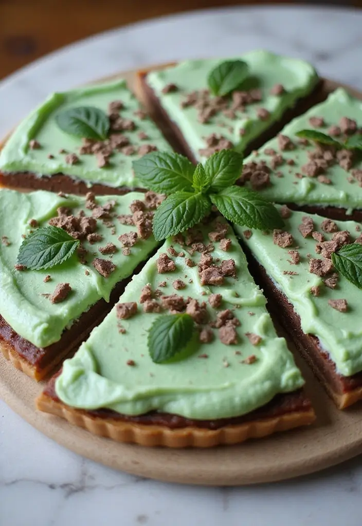 25 Pizza Dough Dessert Recipes That Are Surprisingly Good - 13. Chocolate Mint Dessert Pizza