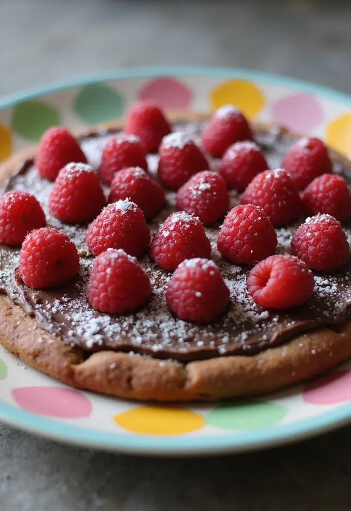 25 Pizza Dough Dessert Recipes That Are Surprisingly Good - 16. Chocolate Raspberry Dessert Pizza