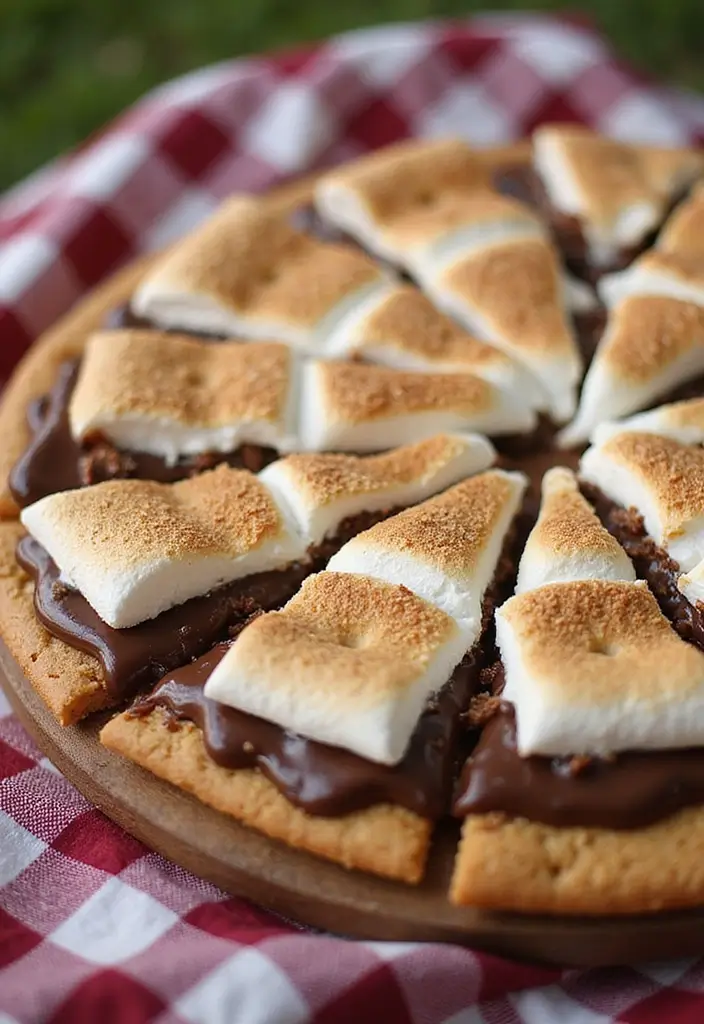 25 Pizza Dough Dessert Recipes That Are Surprisingly Good - 2. S'mores Dessert Pizza