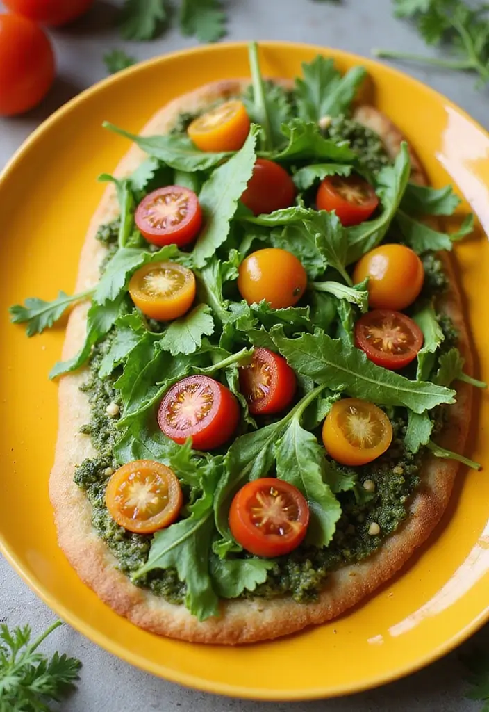 25 Pizza Dough Self Rising Flour Recipes That Are Simple and Delicious 25 25 Pizza Dough Self Rising Flour Recipes That Are Simple and Delicious - 5. Pesto and Veggie Flatbread