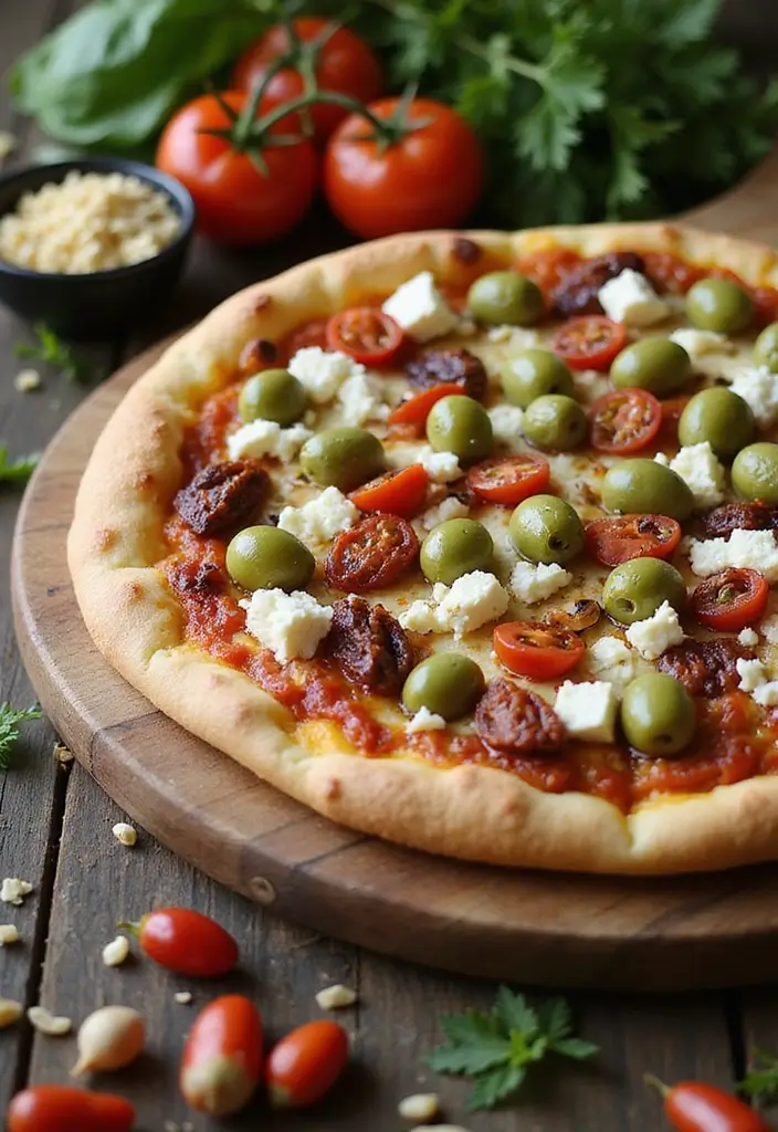 25 Pizza Dough Self Rising Flour Recipes That Are Simple and Delicious 40 25 Pizza Dough Self Rising Flour Recipes That Are Simple and Delicious - 8. Mediterranean Pizza with Feta and Olives