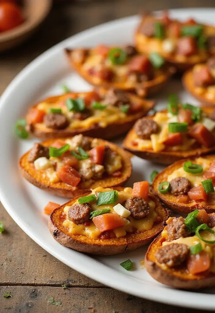 25 Pizza Inspired Recipes That Aren’t Pizza but Taste Like It 23 25 Pizza Inspired Recipes That Aren’t Pizza but Taste Like It - 5. Sweet Potato Pizza Skins