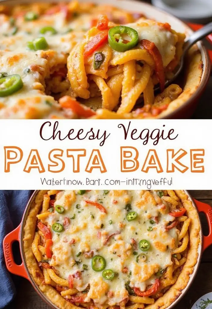 25 Pizza Pasta Bake Recipes That Combine Two Favorites 1 25 Pizza Pasta Bake Recipes That Combine Two Favorites - 1. Cheesy Veggie Pizza Pasta Bake