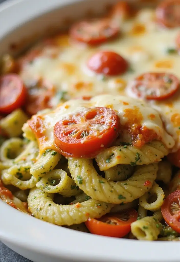 25 Pizza Pasta Bake Recipes That Combine Two Favorites 8 25 Pizza Pasta Bake Recipes That Combine Two Favorites - 2. Pesto Pizza Pasta Bake
