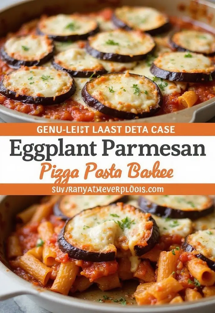 25 Pizza Pasta Bake Recipes That Combine Two Favorites 160 25 Pizza Pasta Bake Recipes That Combine Two Favorites - 24. Eggplant Parmesan Pizza Pasta Bake