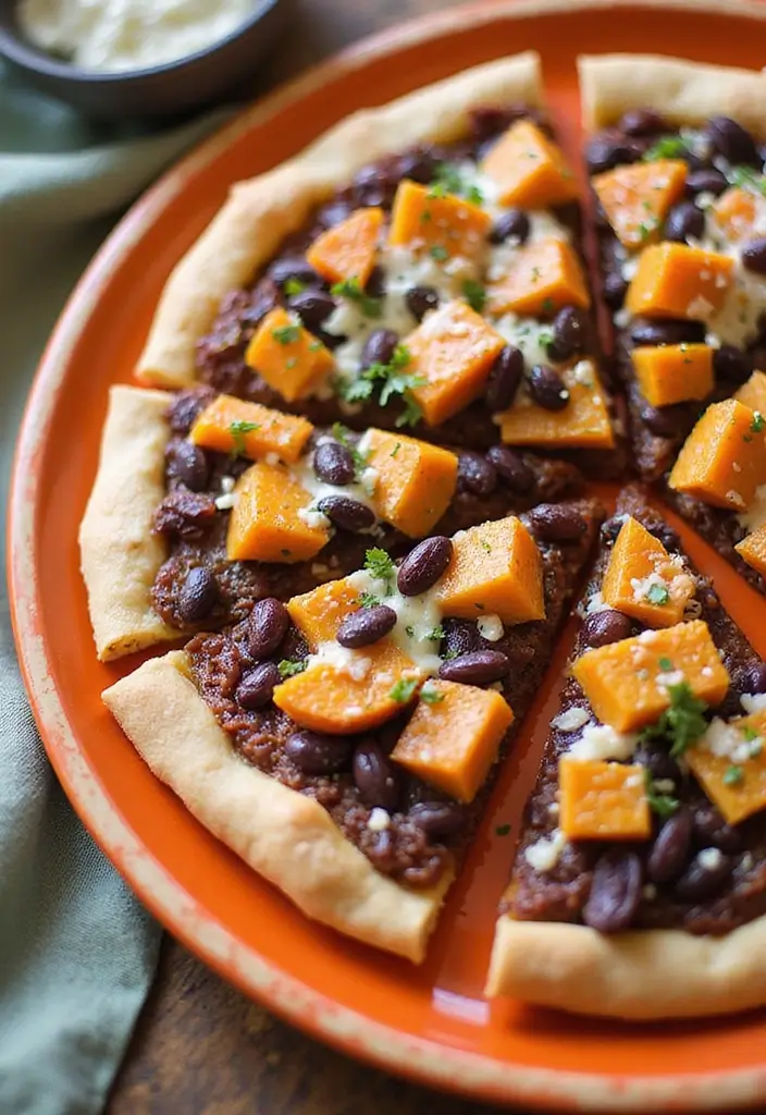25 Pizza Pizzazz Recipe Ideas That Are Quick and Creative 76 25 Pizza Pizzazz Recipe Ideas That Are Quick and Creative - 12. Sweet Potato and Black Bean Pizza
