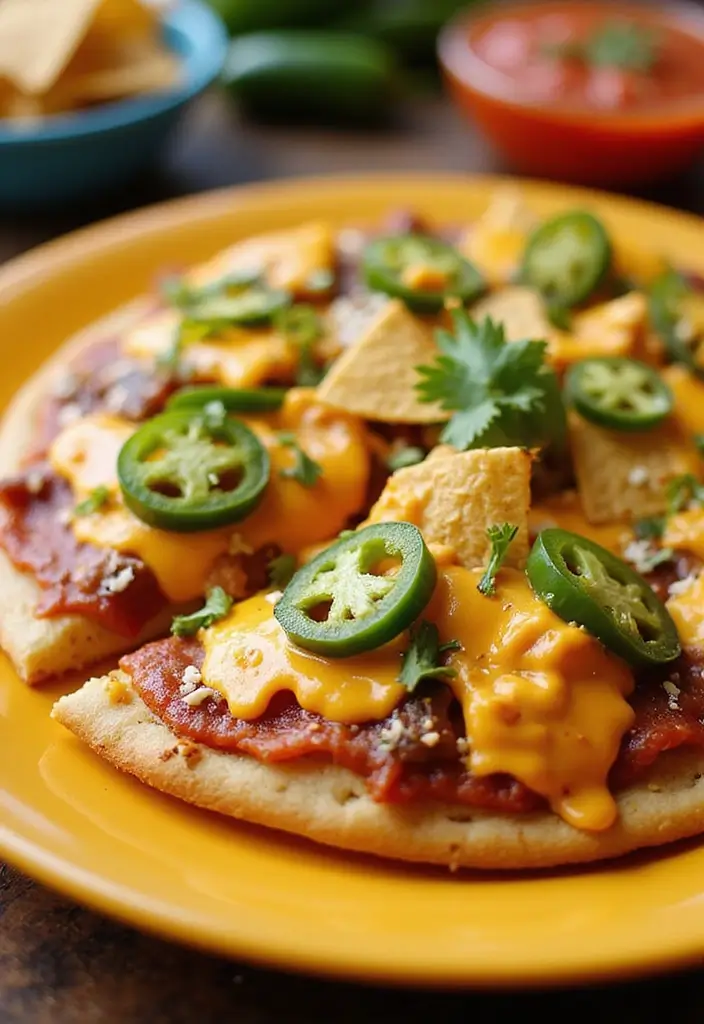 25 Pizza Pizzazz Recipe Ideas That Are Quick and Creative 81 25 Pizza Pizzazz Recipe Ideas That Are Quick and Creative - 13. Nacho Pizza with Cheese Sauce
