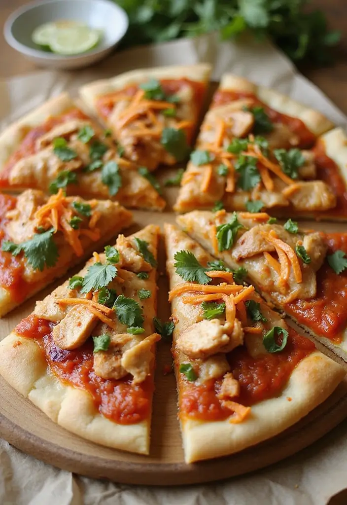 25 Pizza Pizzazz Recipe Ideas That Are Quick and Creative 114 25 Pizza Pizzazz Recipe Ideas That Are Quick and Creative - 18. Thai Chicken Pizza