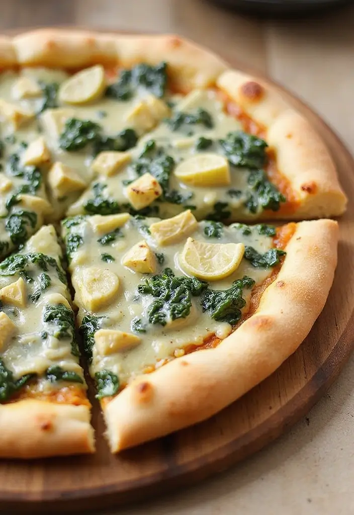 25 Pizza Pizzazz Recipe Ideas That Are Quick and Creative 145 25 Pizza Pizzazz Recipe Ideas That Are Quick and Creative - 23. Creamy Spinach and Artichoke Pizza