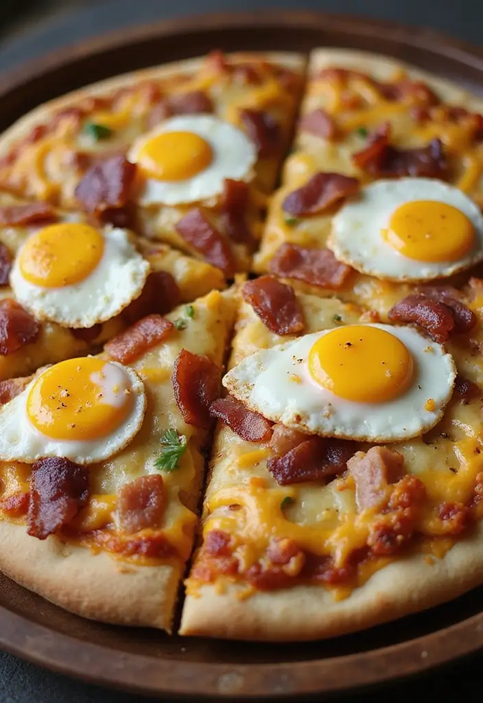 25 Pizza Pizzazz Recipe Ideas That Are Quick and Creative 50 25 Pizza Pizzazz Recipe Ideas That Are Quick and Creative - 8. Breakfast Pizza with Eggs and Bacon