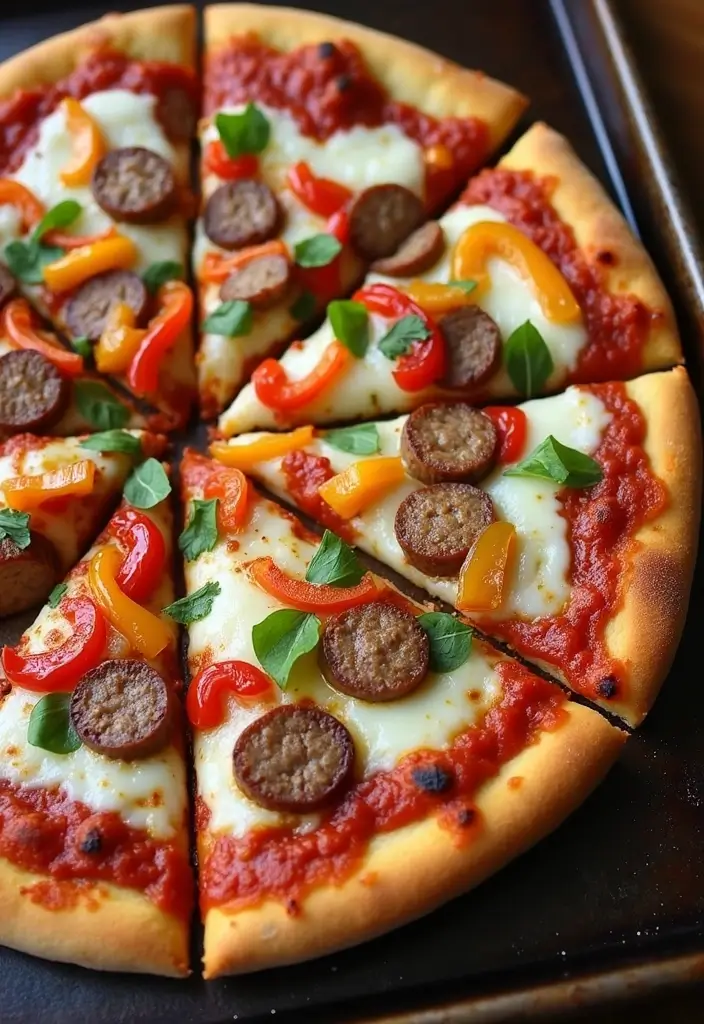 25 Sheet Pan Pizza Recipes for Effortless Family Dinners 63 25 Sheet Pan Pizza Recipes for Effortless Family Dinners - 11. Smoked Sausage and Peppers Sheet Pan Pizza
