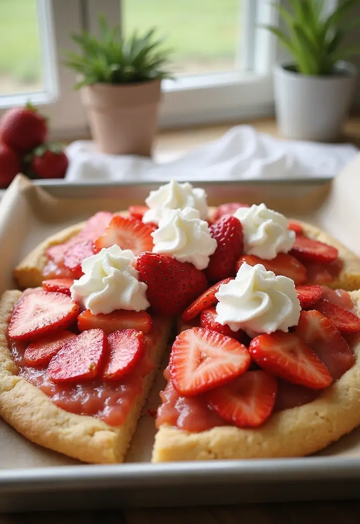 25 Sheet Pan Pizza Recipes for Effortless Family Dinners 143 25 Sheet Pan Pizza Recipes for Effortless Family Dinners - 23. Strawberry Shortcake Dessert Sheet Pan Pizza