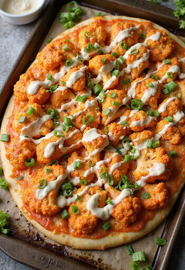 25 Sheet Pan Pizza Recipes for Effortless Family Dinners 23 25 Sheet Pan Pizza Recipes for Effortless Family Dinners - 5. Buffalo Cauliflower Sheet Pan Pizza